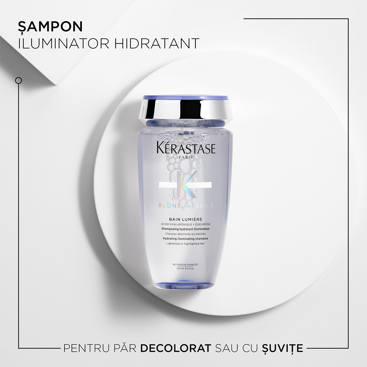 Șampon hidratant - Kérastase Blond Absolu Bain Lumiere - Iluminator pentru păr decolorat sau cu șuvițe blonde - 250ml