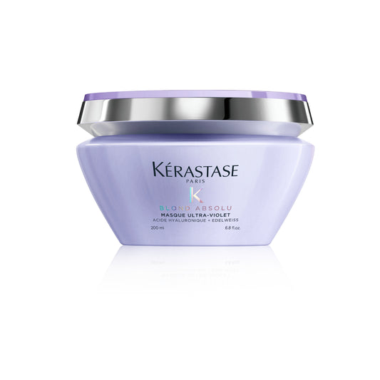 Mască de păr - Kérastase Blond Absolu Masque Ultra-Violet - Neutralizarea tonurilor galbene - 200ml