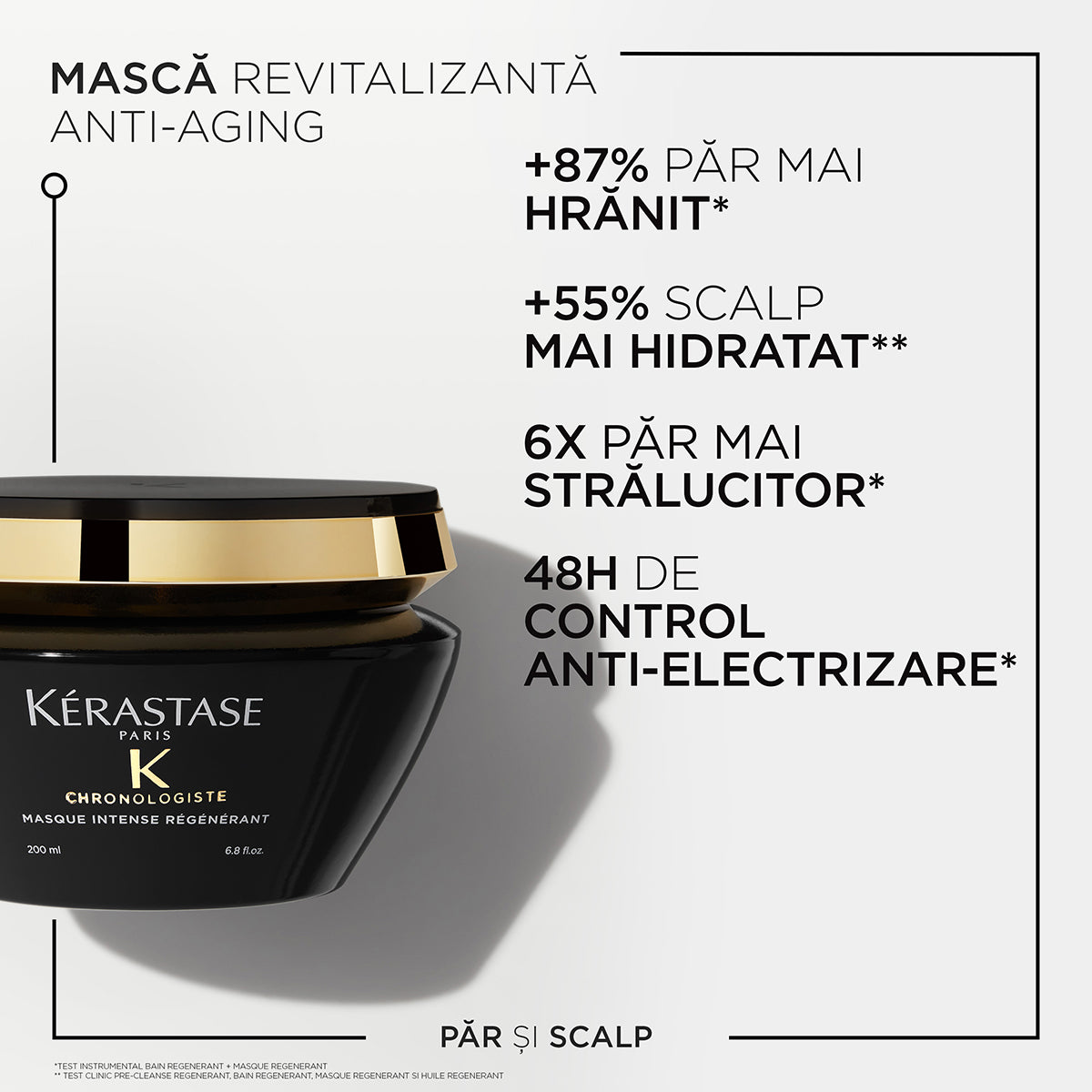 Mască regeneratoare pentru păr - Kérastase Chronologiste Masque Intense Regenerant - Regenerare și revitalizare intensă - 200ml