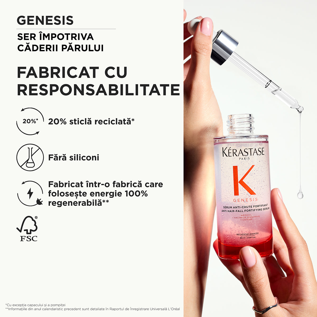 Set Kérastase Genesis Trio Anti-Chute Fortifiant – 3×90ml | Serum fortifiant împotriva căderii părului