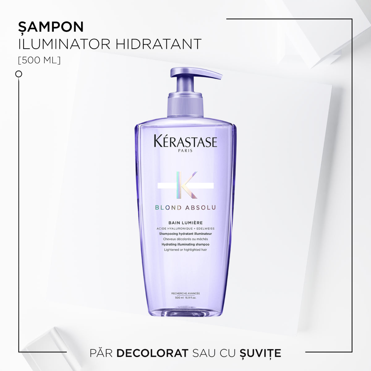 Șampon hidratant iluminator - Kerastase Blond Absolu Bain Lumiere - reîncărcabil 500ml