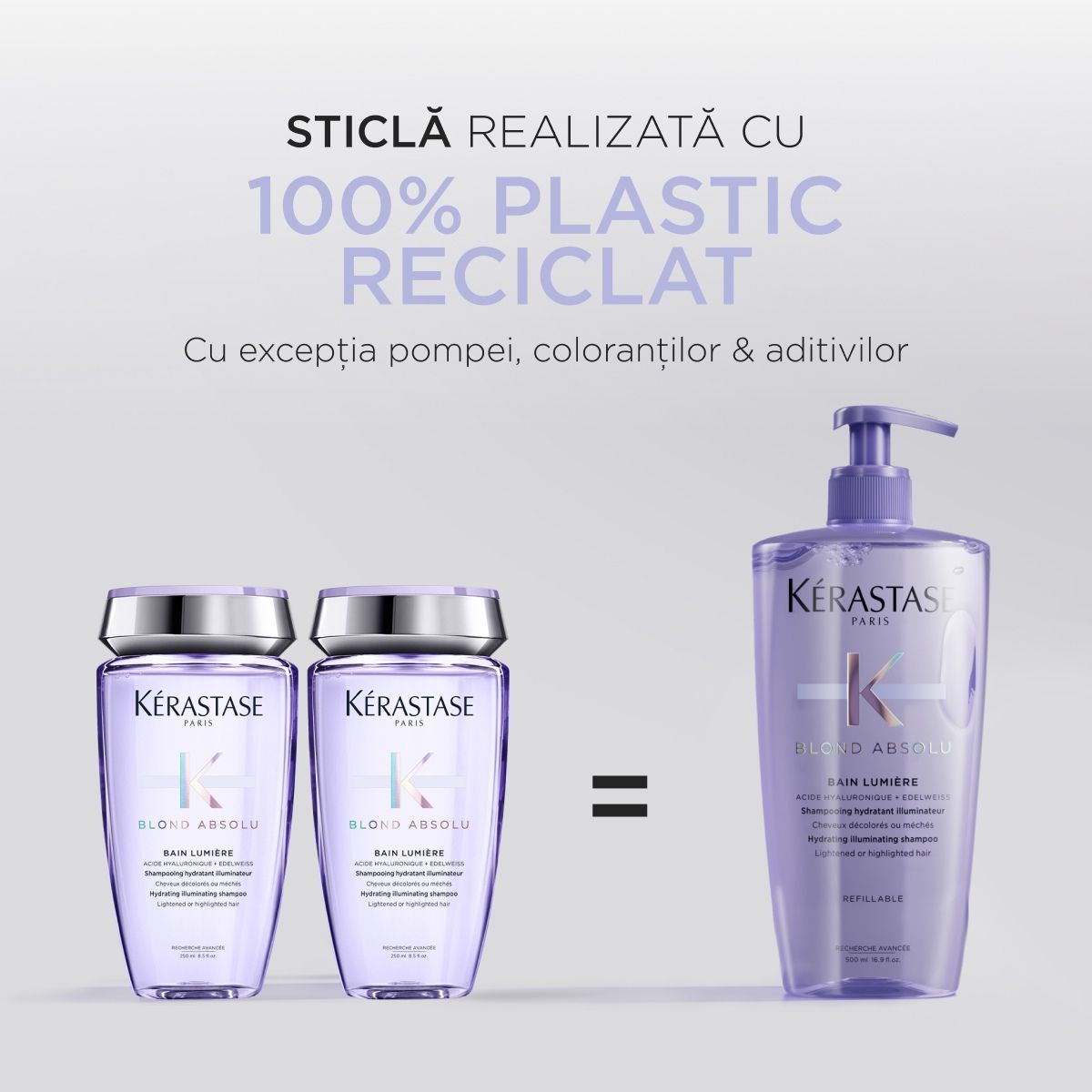 Șampon hidratant iluminator - Kerastase Blond Absolu Bain Lumiere - reîncărcabil 500ml