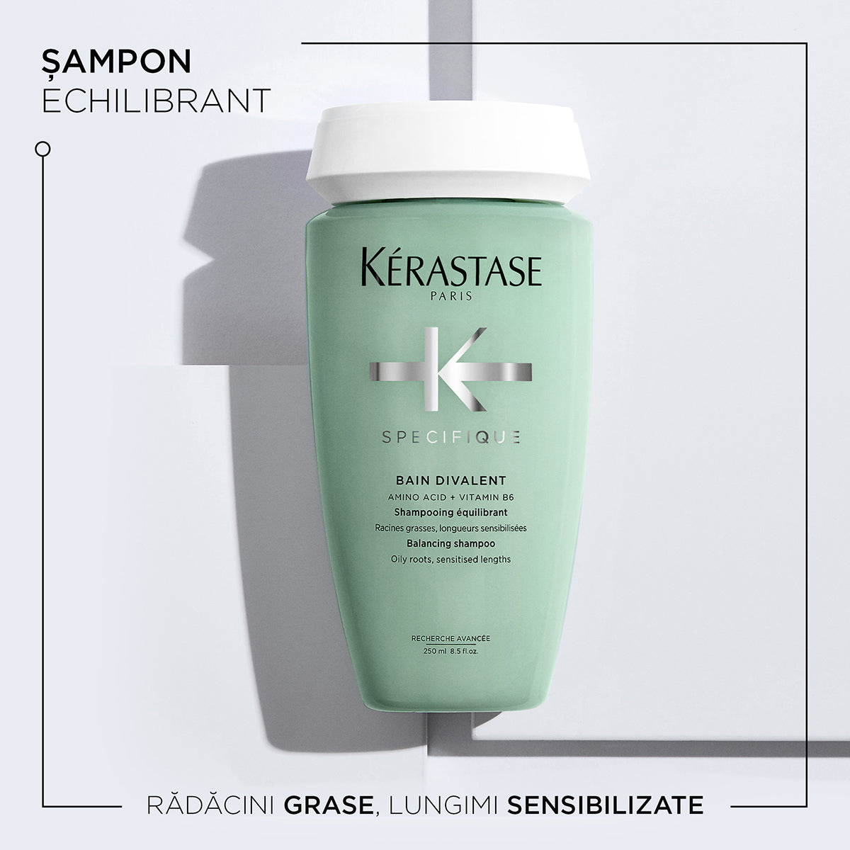 Șampon echilibrant pentru păr gras - Kérastase Spécifique Bain Divalent - Curățare și echilibrare - 250ml