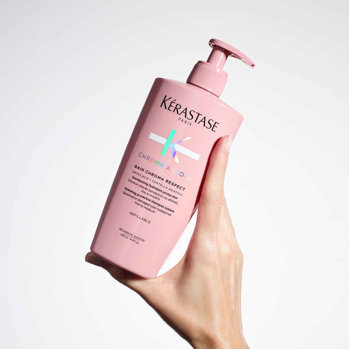 Sampon pentru păr vopsit - Kerastase Chroma Absolu Bain Chroma Respect - pentru pentru toate tipurile de par vopsit, reîncărcabil 500ml