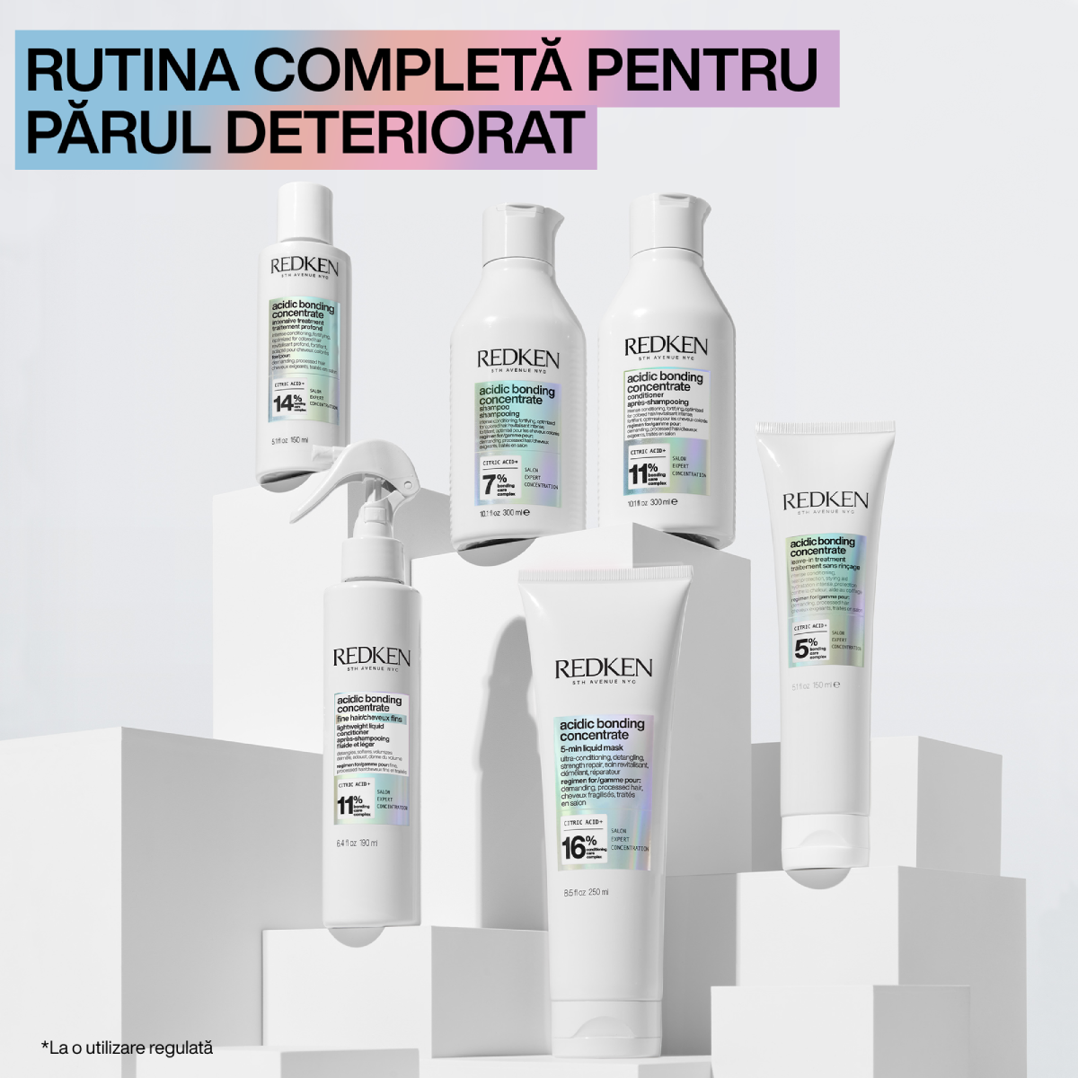 Mască lichidă intens hidratantă Redken Acidic Bonding Concentrate - Reparare & protecția culorii 250ml