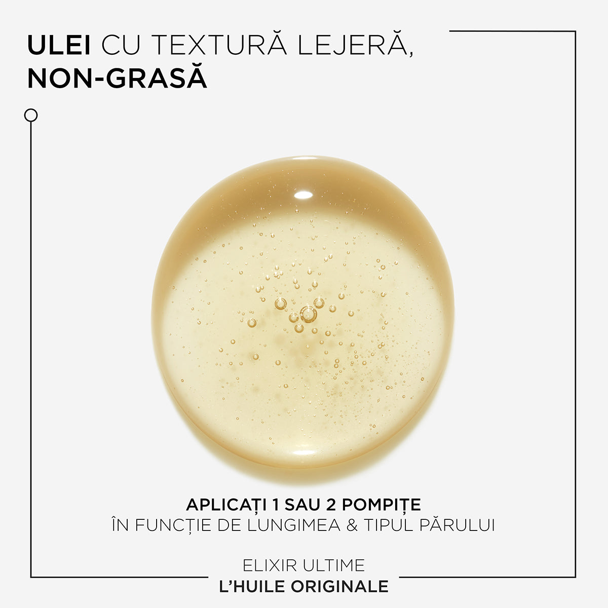 Ulei de păr reîncărcabil - Kerastase L’Huile Originale Elixir Ultime Refillable - Strălucire și netezire - 75ml