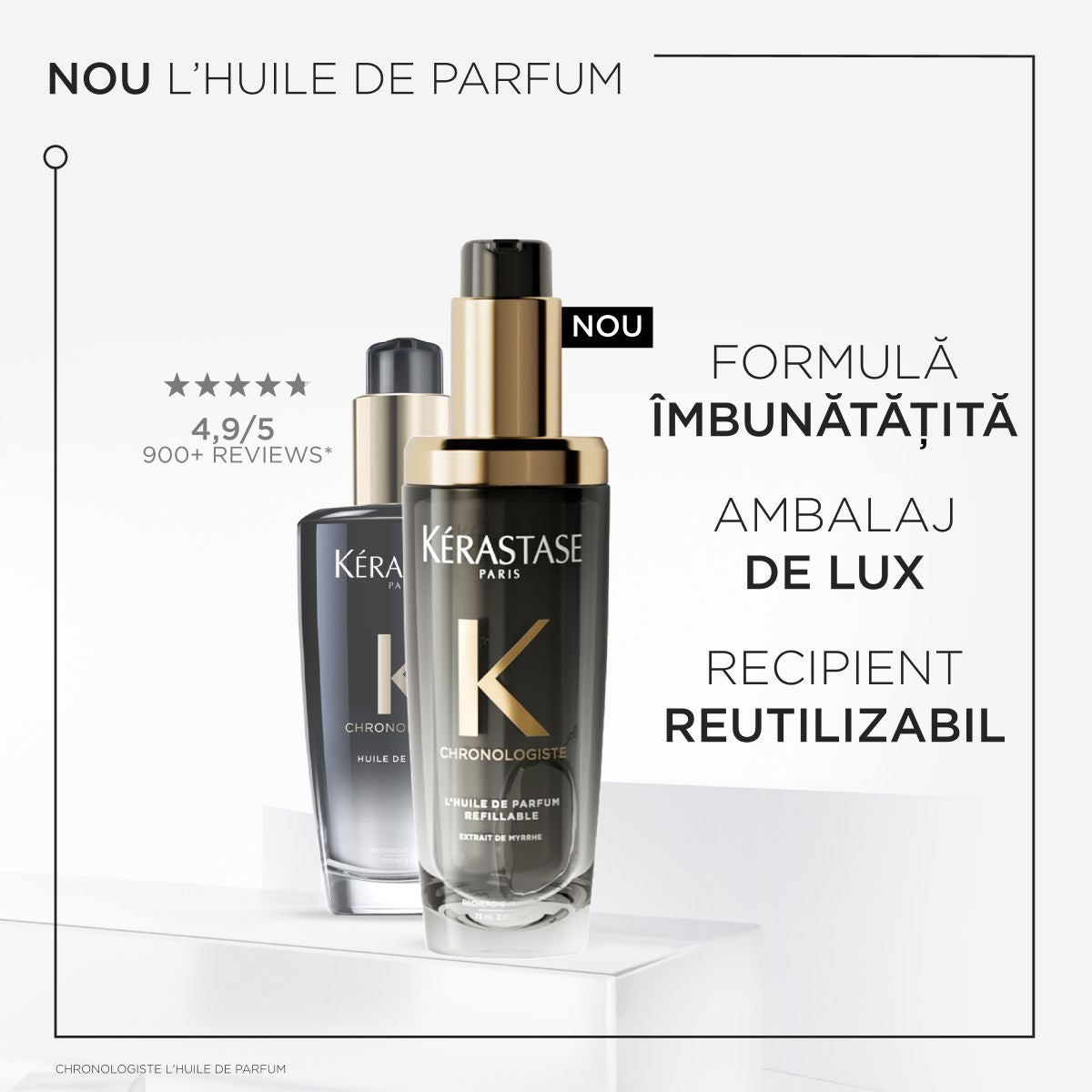 Ulei de păr reîncărcabil - Kerastase Chronologiste Huile de Parfum - ulei parfuma de păr revitalizează și hidratează 75ml