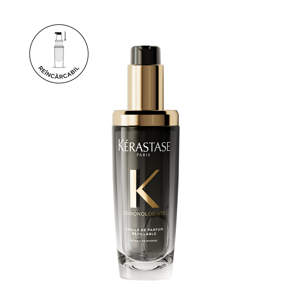 Ulei de păr reîncărcabil - Kerastase Chronologiste Huile de Parfum - ulei parfuma de păr revitalizează și hidratează 75ml