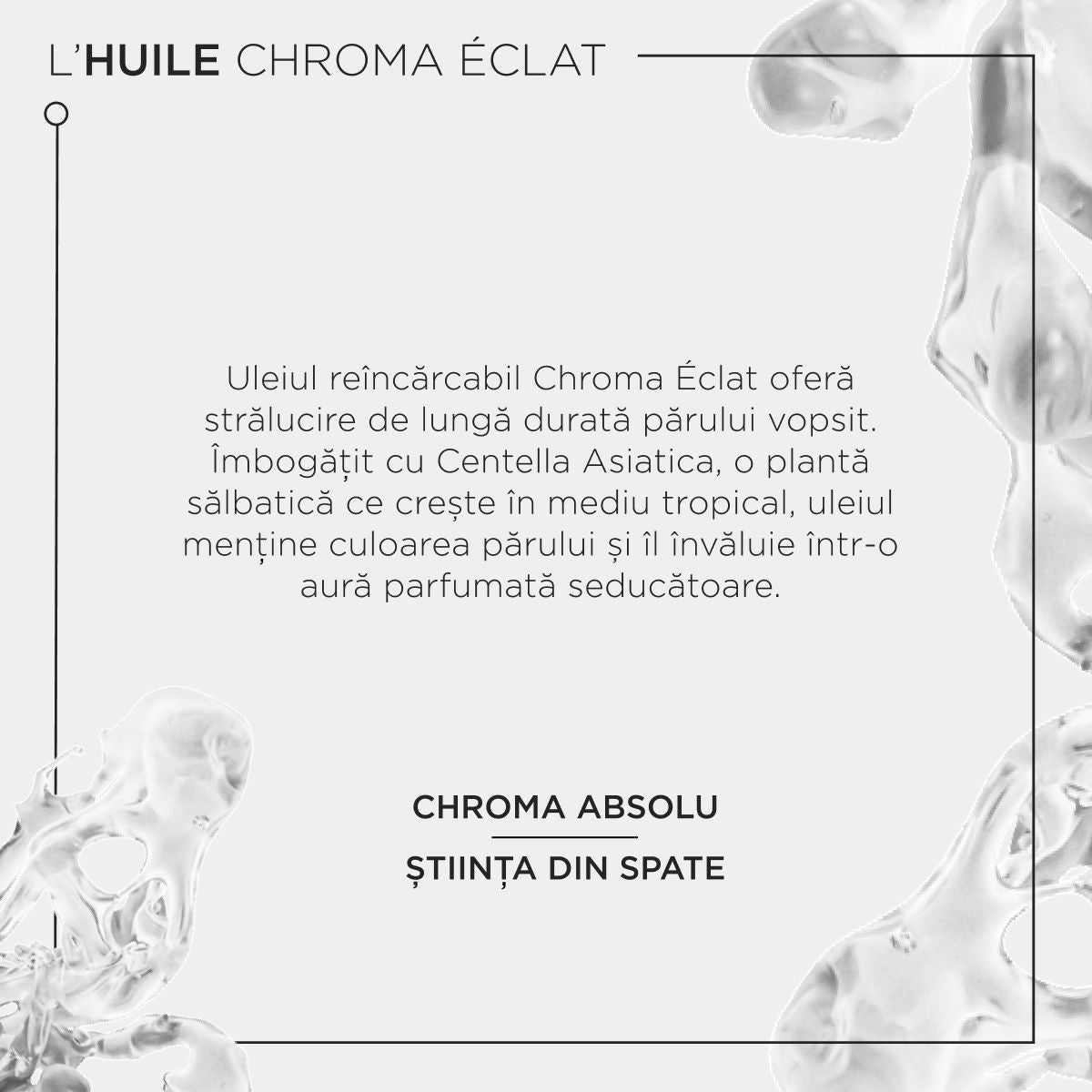 Ulei de par reincarcabil pentru par vopsit Kerastase L'Huile Chroma Eclat 75ml + rezerva 75ml