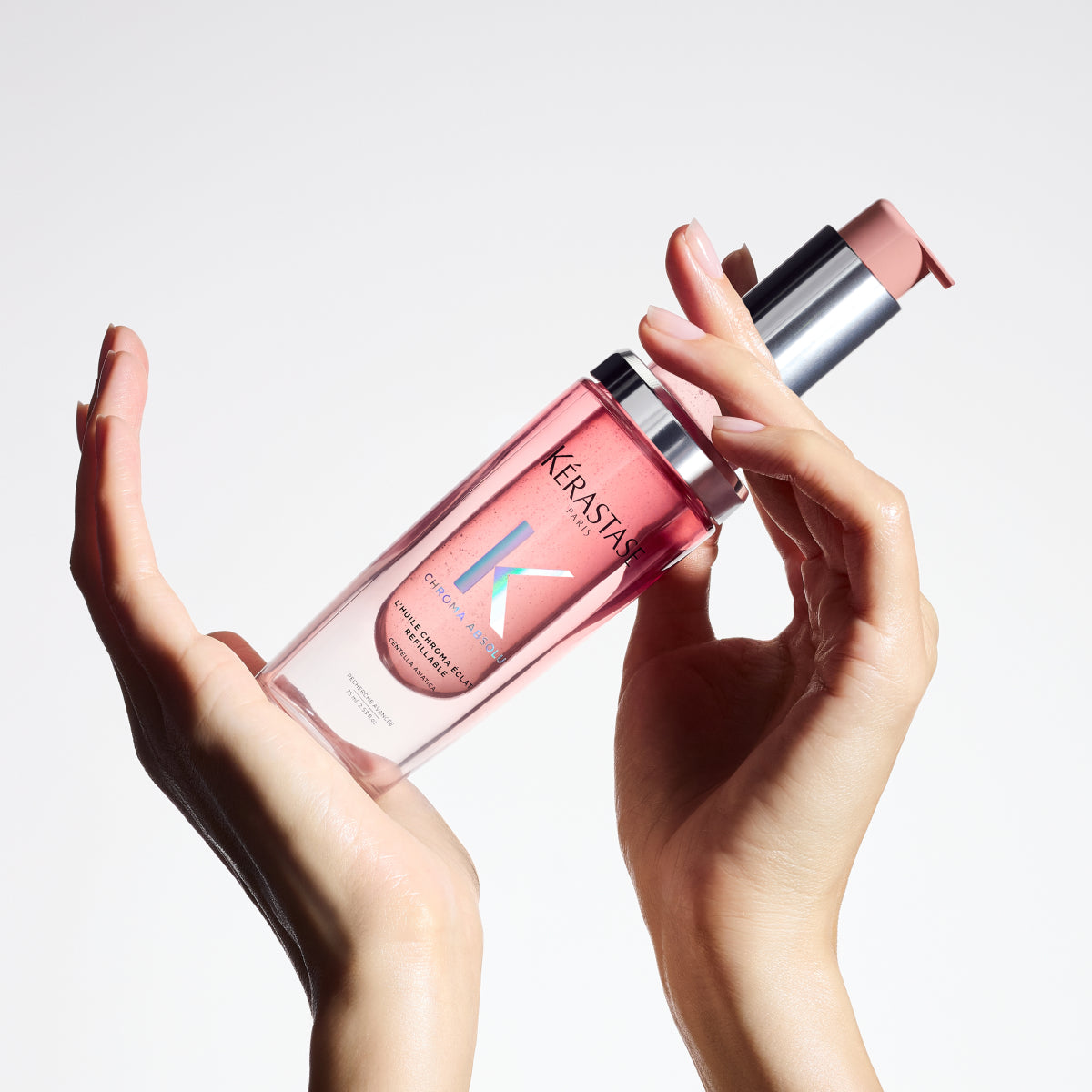 Ulei de par reincarcabil pentru par vopsit Kerastase L'Huile Chroma Eclat 75ml + rezerva 75ml