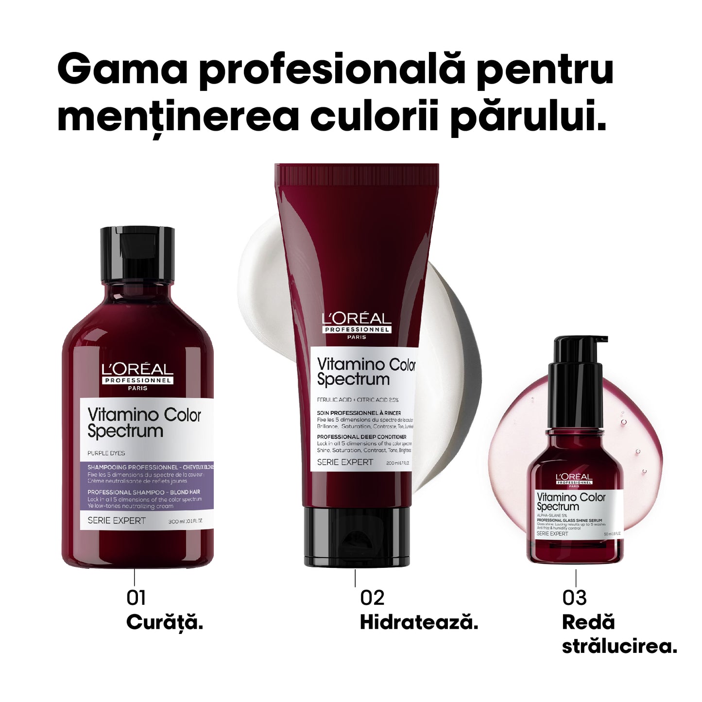 Sampon L’Oreal Professionnel SE Vitamino Color Spectrum Purple, pentru neutralizarea tonurilor de galben, 300ml