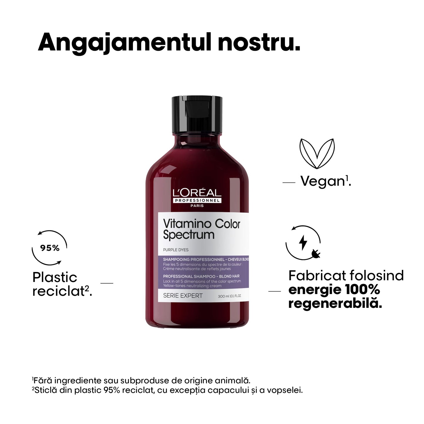 Sampon L’Oreal Professionnel SE Vitamino Color Spectrum Purple, pentru neutralizarea tonurilor de galben, 300ml
