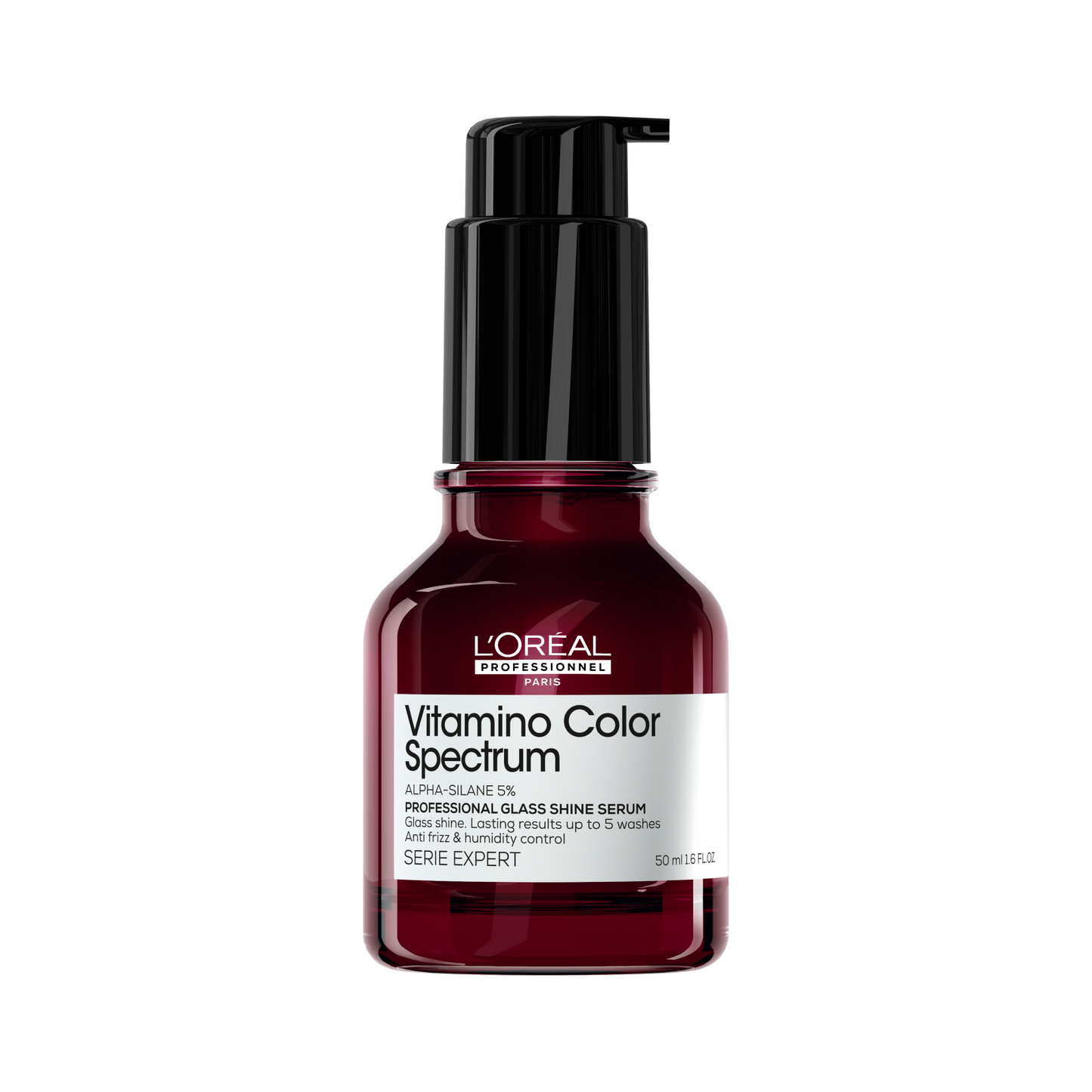 Serum pentru par vopsit L’Oreal Professionnel SE Vitamino Color Spectrum Glass Shine, par stralucitor efect de oglinda, hidratare, protectie UV & termica 230°C, anti-frizz, fara sulfati, vegan, 50ml