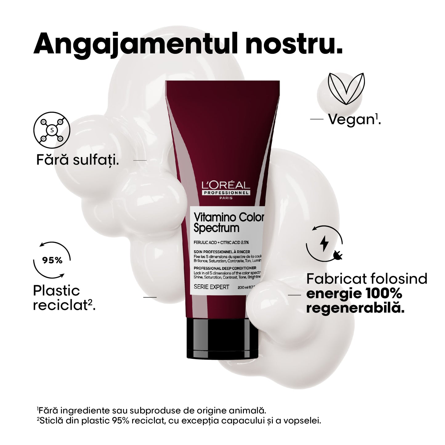 Balsam de par L'Oreal Professionnel Serie Expert Vitamino Color Spectrum, pentru intretinerea culorii, 200ml
