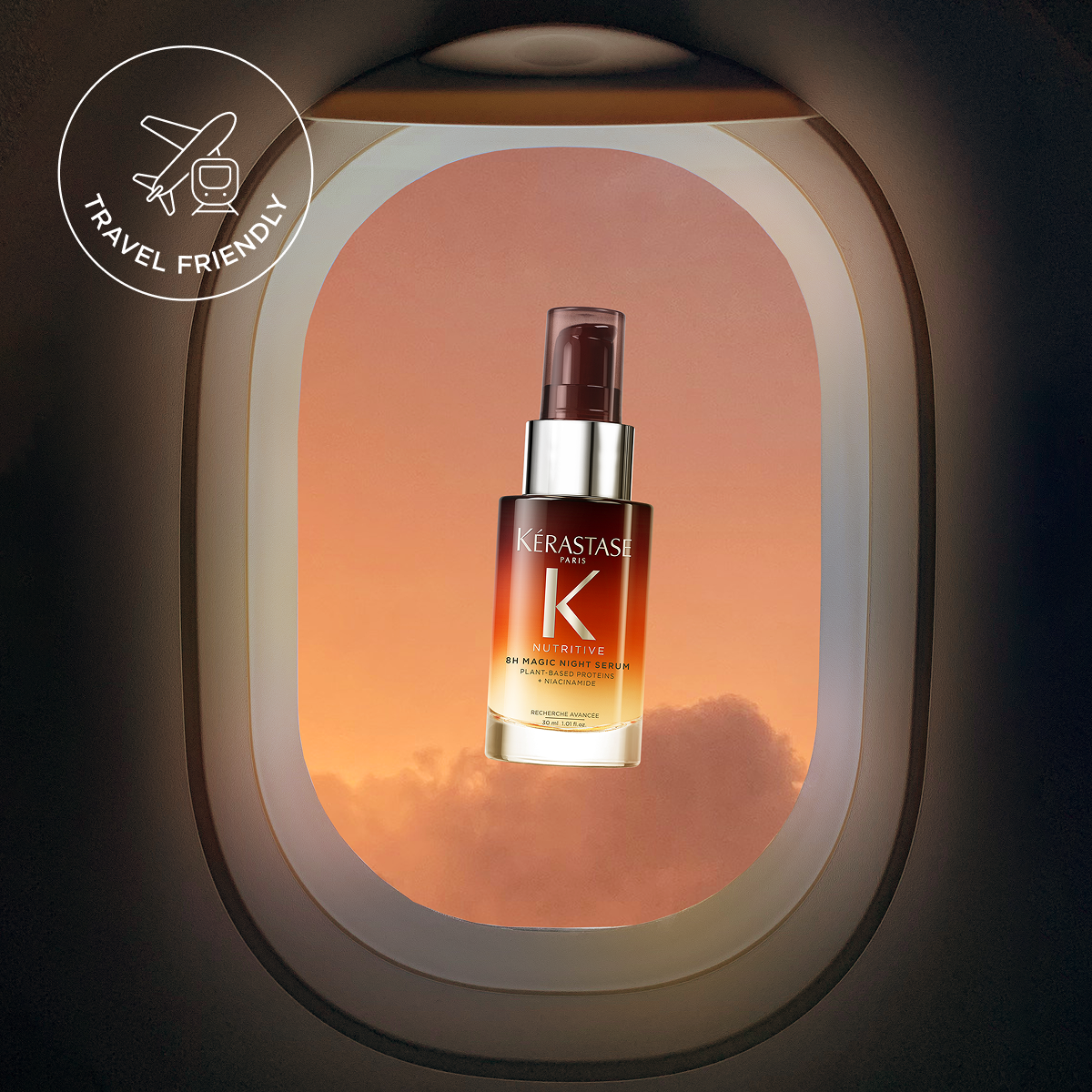 Kérastase Nutritive 8H Magic Night Serum, serum hranitor de noapte pentru par uscat 30 ml