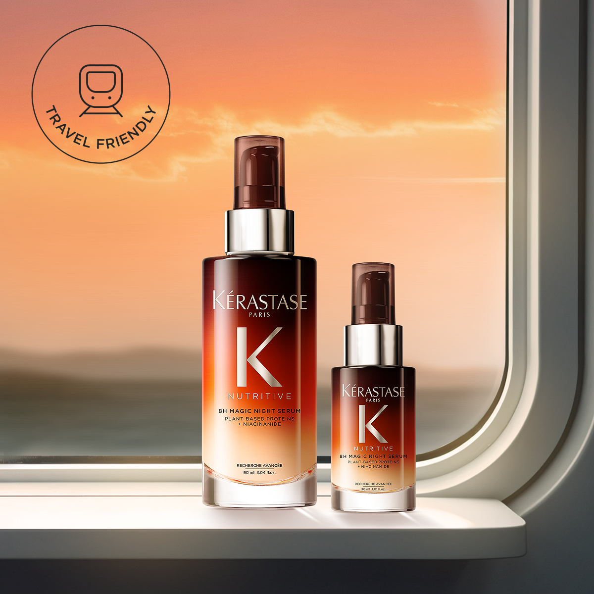 Kérastase Nutritive 8H Magic Night Serum, serum hranitor de noapte pentru par uscat 30 ml