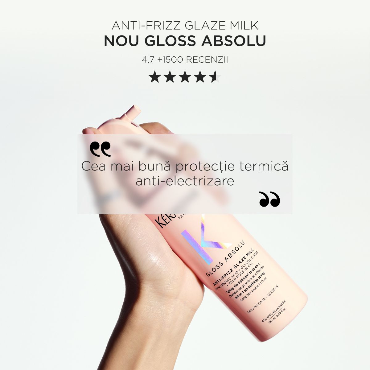 Spray multifunctional pentru par lung, predispus la electrizare Kerastase Gloss Absolu Glaze Milk Spray190 ml