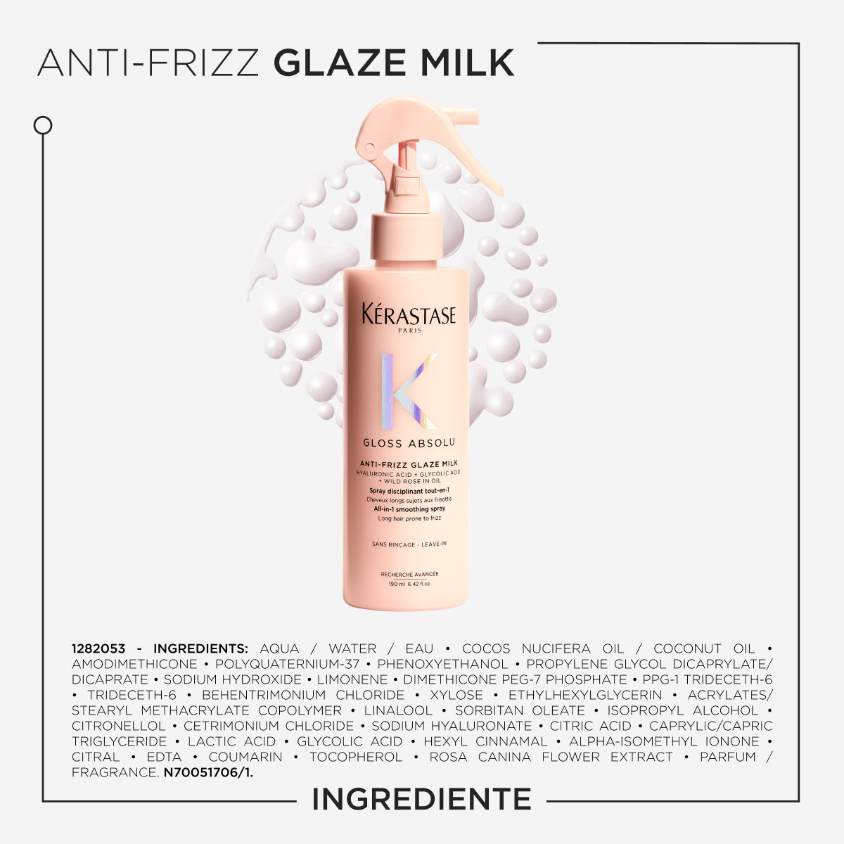 Spray multifunctional pentru par lung, predispus la electrizare Kerastase Gloss Absolu Glaze Milk Spray190 ml