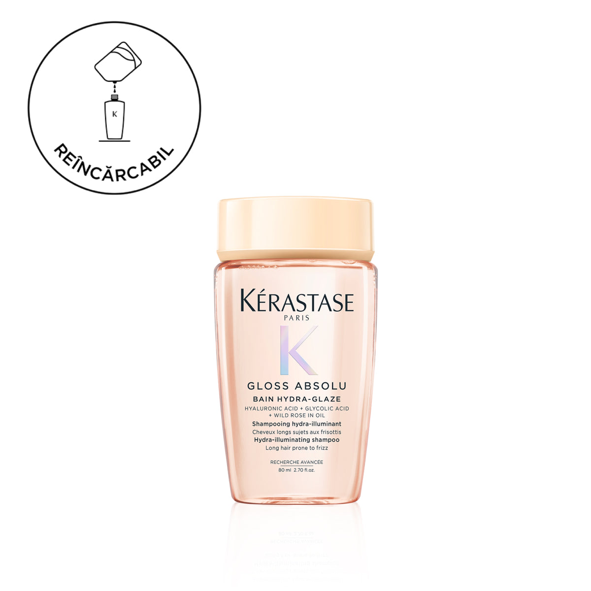 Kérastase Gloss Absolu Bain Hydra-Glaze Sampon pentru par lung, predispus la electrizare 80 ml