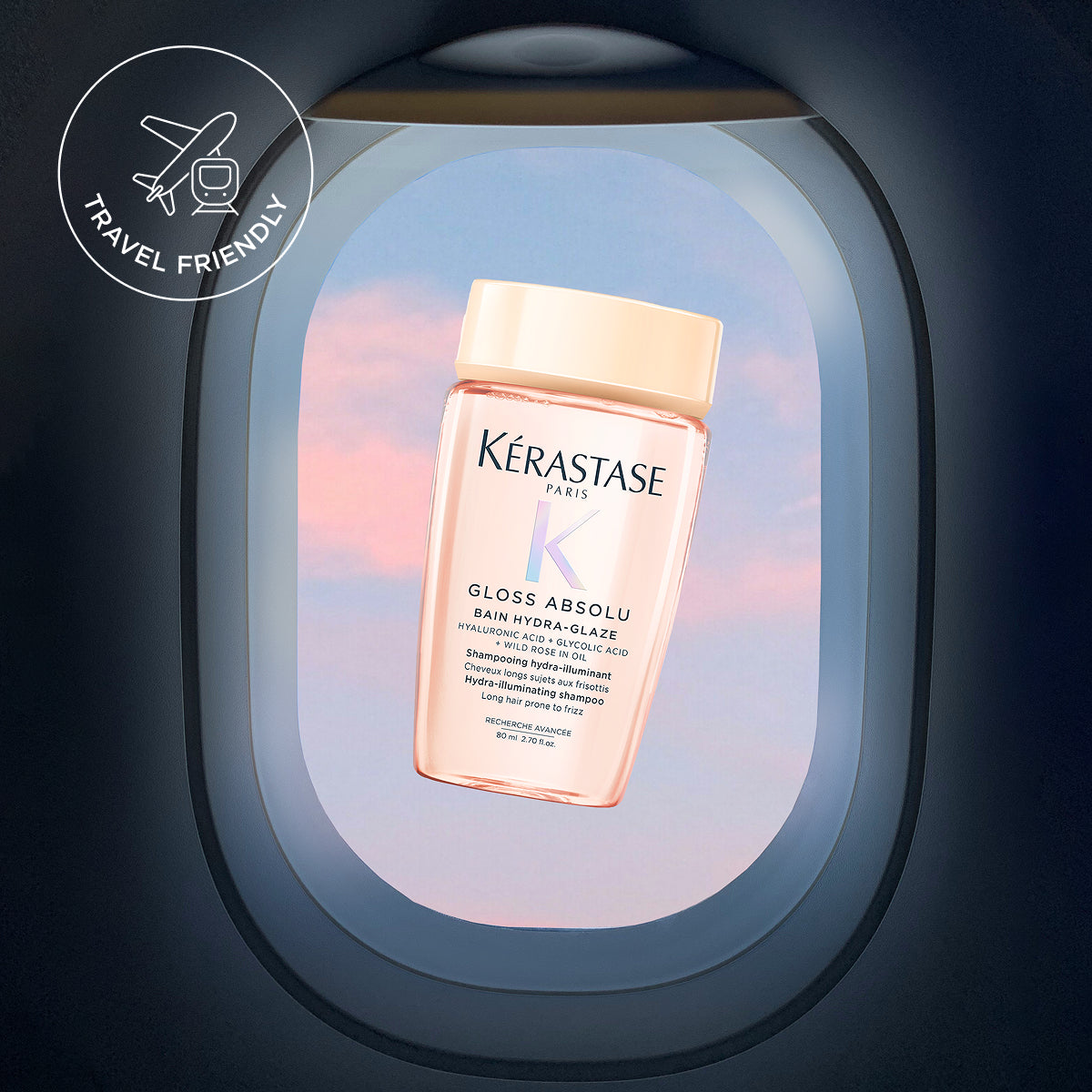 Kérastase Gloss Absolu Bain Hydra-Glaze Sampon pentru par lung, predispus la electrizare 80 ml