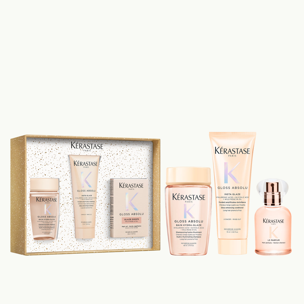 Set Kérastase Gloss Absolu Oil Holidays 2025 - Ritual de ingrijire hydra-glaze pentru un par stralucitor si plin de viata