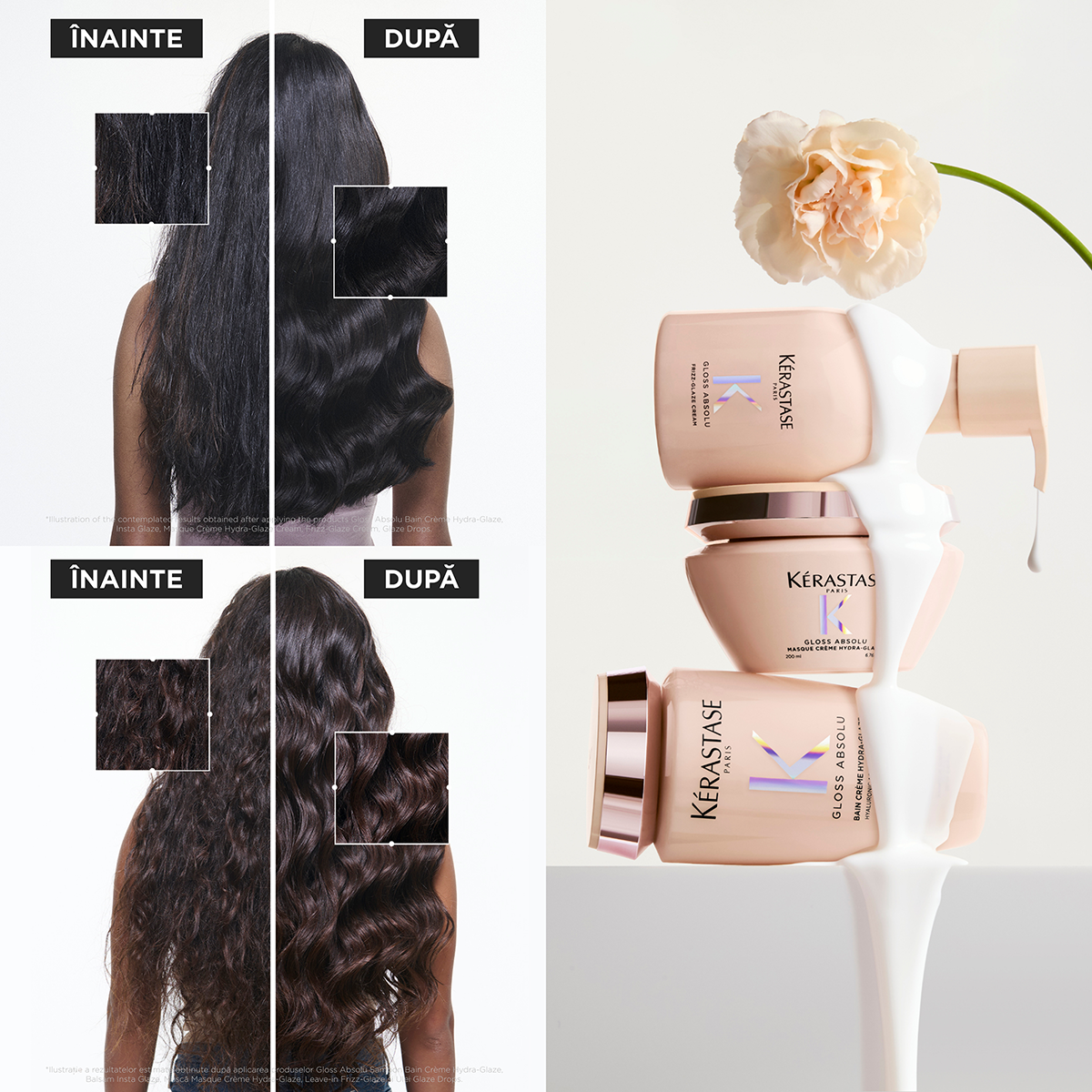 Kérastase Gloss Absolu Anti-Frizz Leave-In Cream for Thick, Frizzy Hair 45 ml