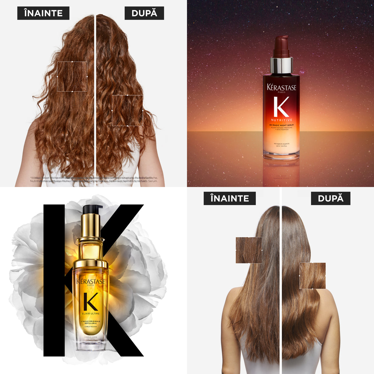 Set duo de primăvară zi și noapte pentru păr hrănit și strălucitor — Kérastase Elixir Ultime & 8H Magic Night Serum 30ml+30ml