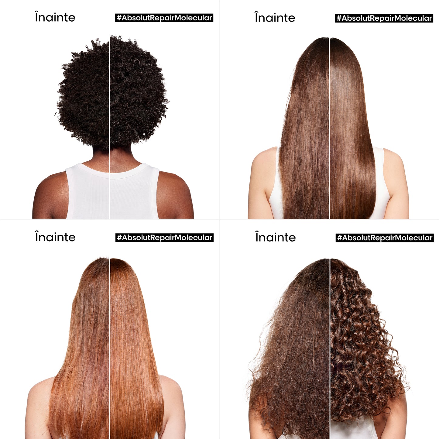 Set format din Sampon & Rezerva L’Oreal Professionnel SE Absolut Repair Molecular pentru par deteriorat, formulat cu legaturi peptidice si 5 aminoacizi, par puternic & stralucitor, 500ml + 500ml