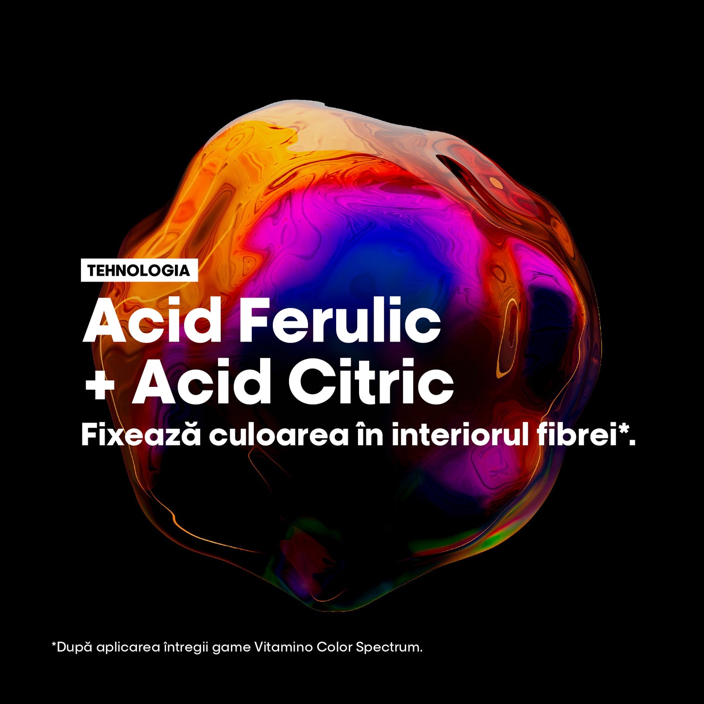 Pachet sampon pentru par vopsit L’Oreal Professionnel SE Vitamino Color Spectrum, pentru fixarea culorii, par mai matasos & puternic, cu Acid Feluric & Acid Citric fara sulfati, produs vegan, 500ml + Rezerva, 500ml