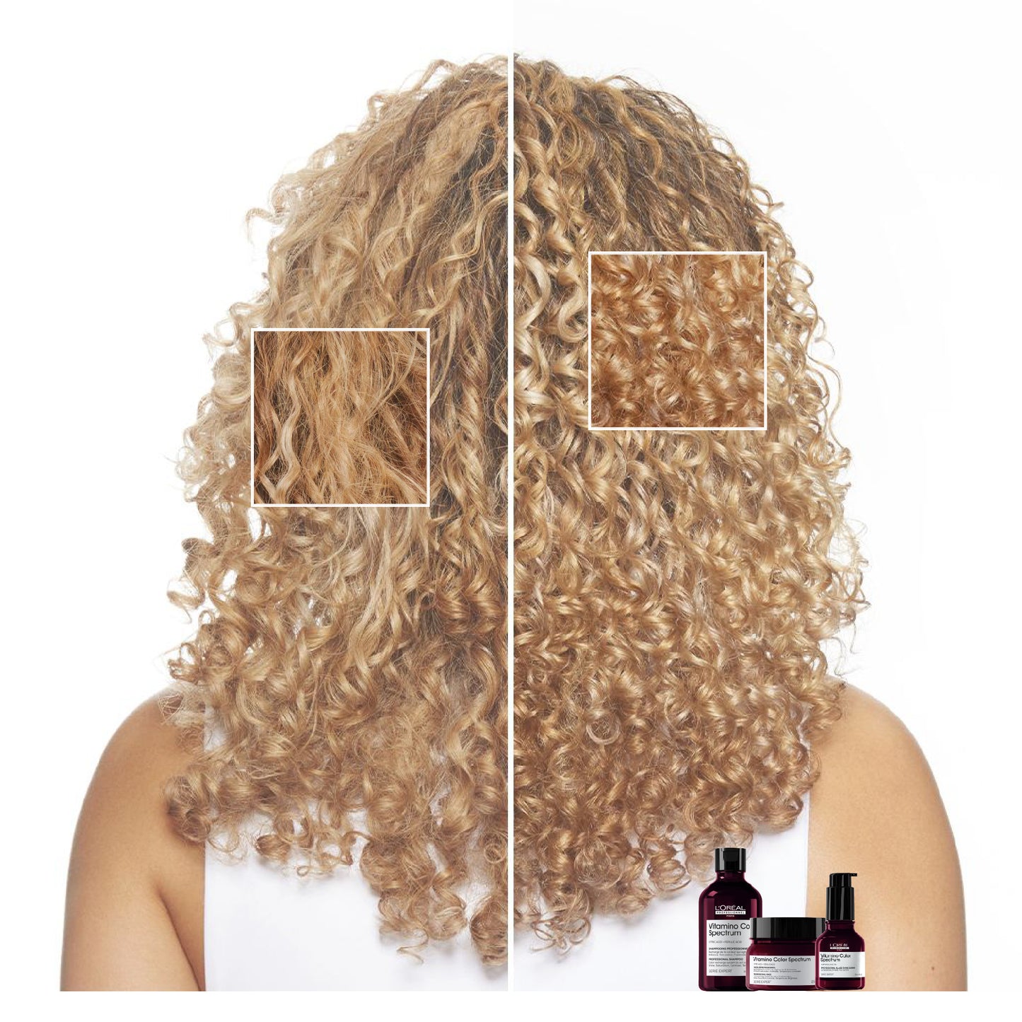 Pachet sampon pentru par vopsit L’Oreal Professionnel SE Vitamino Color Spectrum, pentru fixarea culorii, par mai matasos & puternic, cu Acid Feluric & Acid Citric fara sulfati, produs vegan, 500ml + Rezerva, 500ml