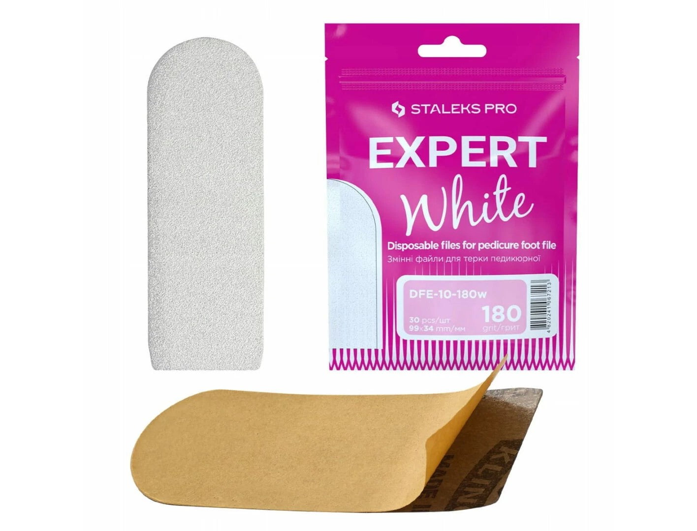 Staleks PRO Expert White Rezerve pila metalica pentru calcaie DFE-10-180w, 30buc