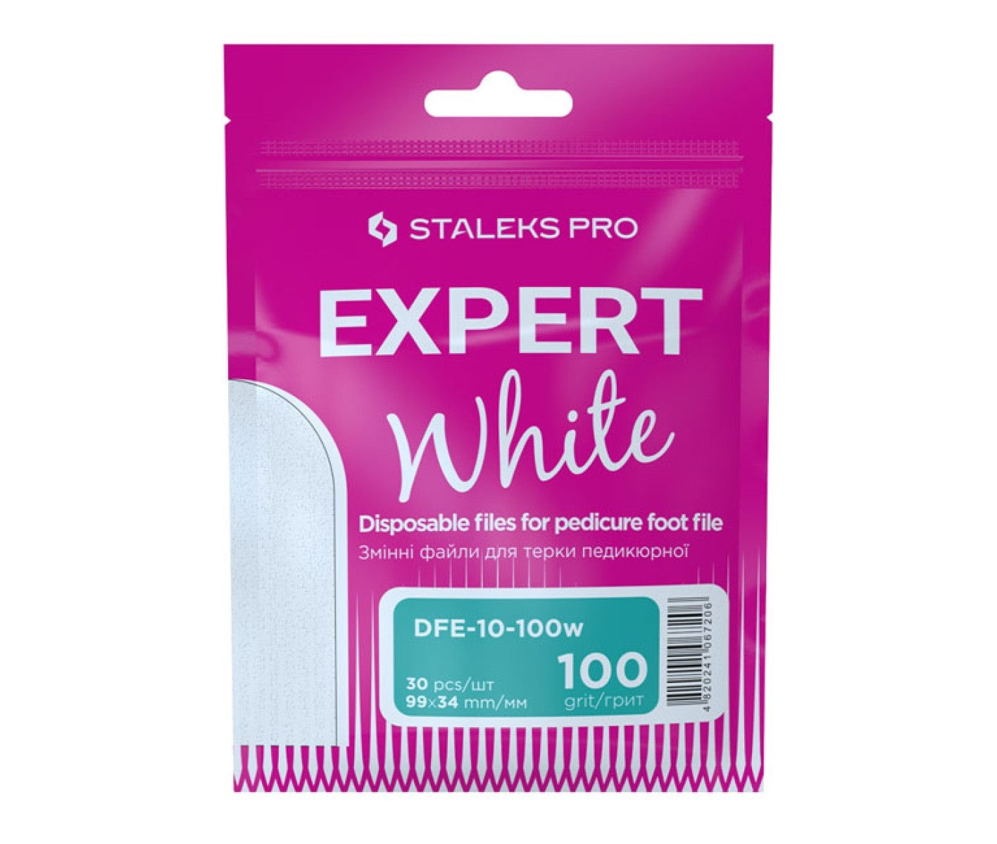 Staleks PRO Expert White Rezerve pila metalica pentru curatarea calcaielor DFE-10-100w, 30buc