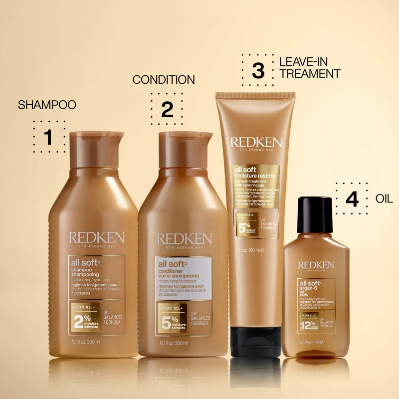 Sampon cu Ulei de Argan Pentru Parul Uscat Redken All Soft Shampoo 300ml