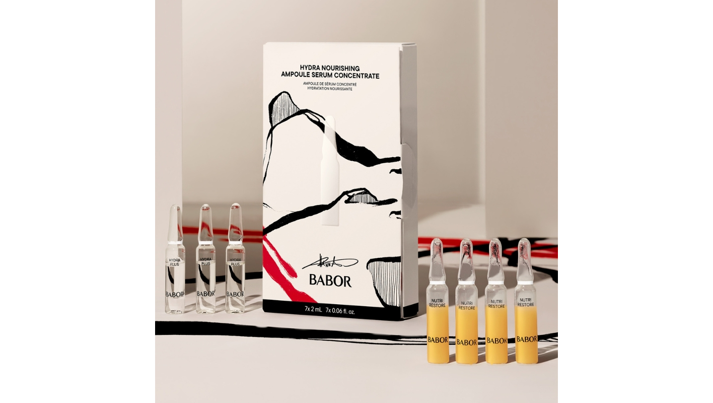 Set fiole pentru hidratare si hranire, Babor X Hanna Schonwald Hydra Nourishing Ampoule Serum Concentrate 7 x 2ml