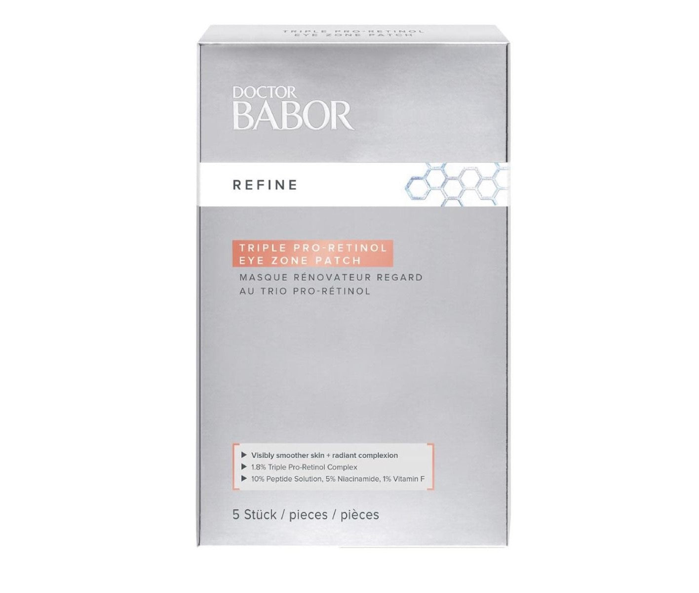 Masca pentru zona ochilor Doctor Babor Refine Triple Pro-Retinol 5buc.