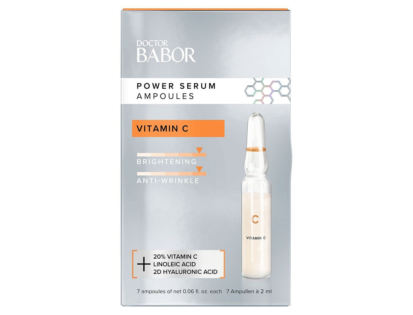 Fiole cu ser pentru fata anti-rid si pentru luminare, Babor Power Serum Ampoules Vitamina C