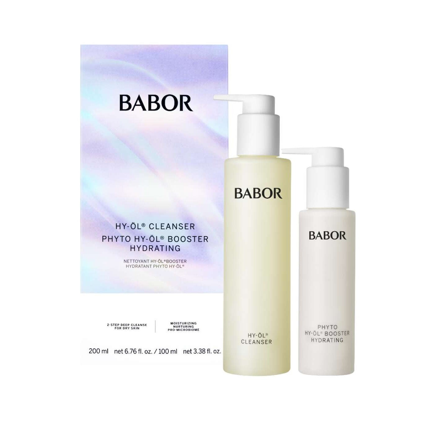 Set demachiant bifazic Babor HY-OL Cleanser PHYTO HY-OL Booster Hydrating 1x200ml+1x100ml