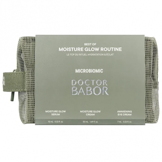 Set Doctor Babor Microbiomic Moisture glow pentru un ten hidratat, luminos si echilibrat 50ml+10ml+7ml