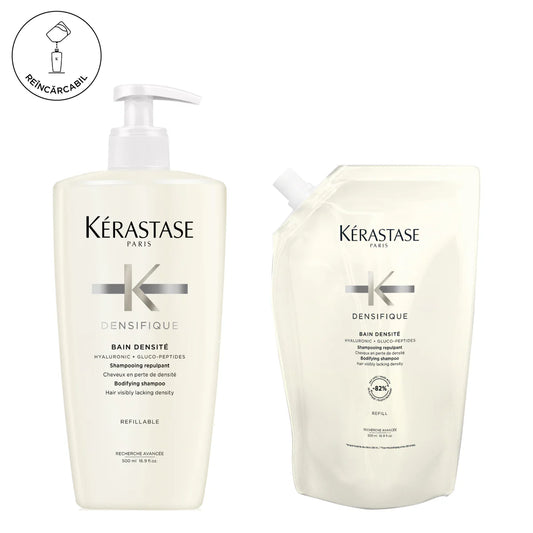 Set Kérastase Densifique Bain Densite - Șampon Reîncărcabil 500ml și Rezervă 500ml