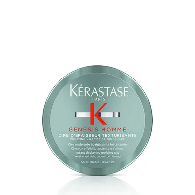 Styling wax for weak hair - Kérastase Genesis Homme Cire d'Épaisseur Texturisante - Rapid styling and texturizing - 75 ml