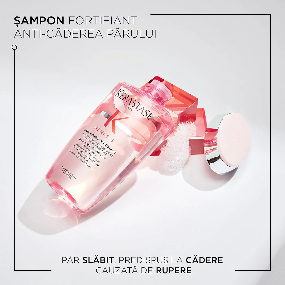 Șampon fortifiant pentru păr slăbit - Kérastase Genesis Bain Hydra Fortifiant - Întărește și protejează părul fragil - 250ml
