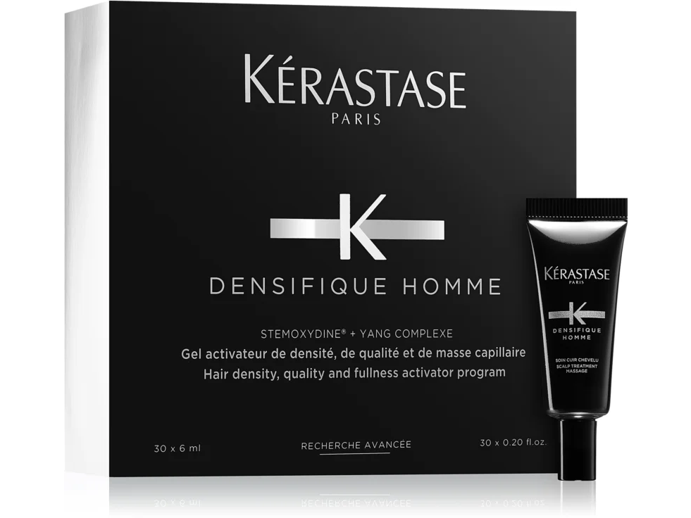 Fiole tratament pentru păr densitate - Kérastase Densifique Cure Densifique Homme - Fortifiere pentru bărbați - 30x6ml