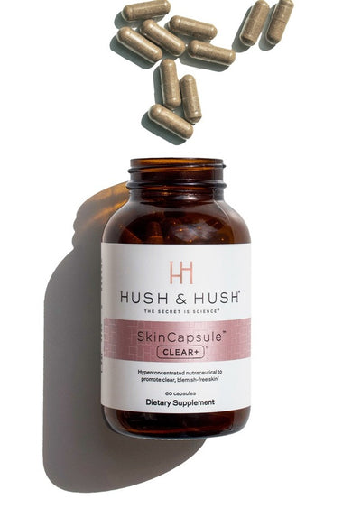 Supliment pentru ten cu imperfecțiuni — HUSH&HUSH SkinCapsule Clear+ 60 capsule