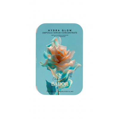 Babor Hydra Glow Ampoule - Hydrating and Radiance Ampoules, Limited Edition Set with Reusable Metal Box 7x2ml