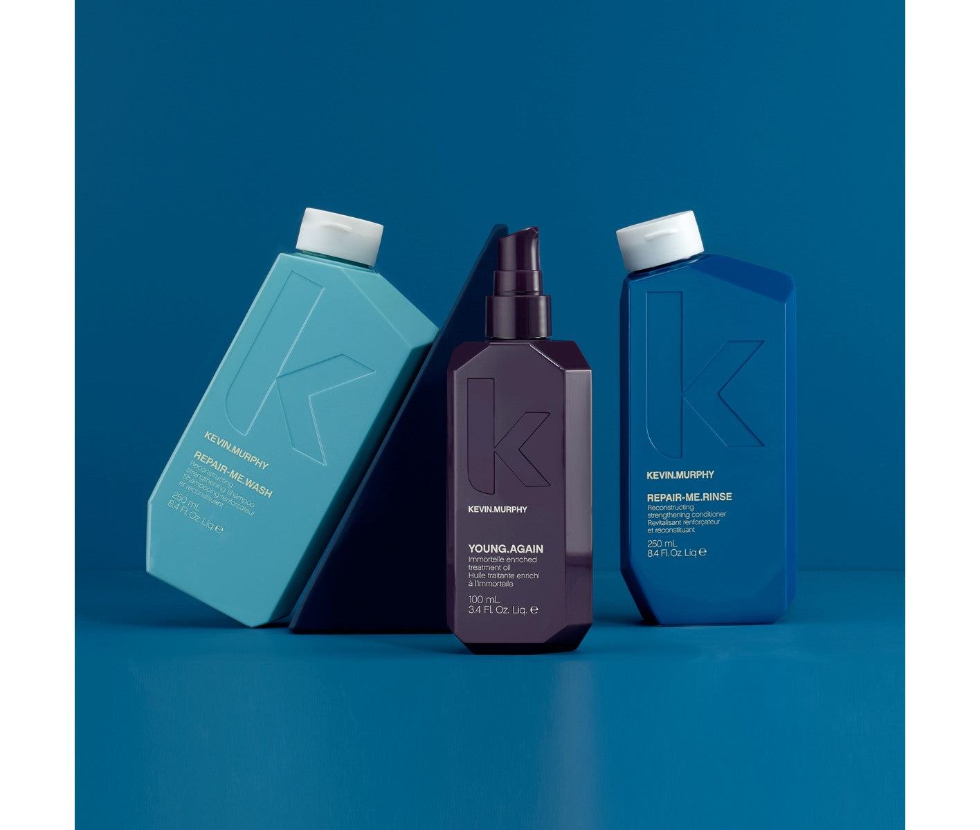 Set pentru par deteriorat Kevin Murphy Damage Control, sampon+ balsam + leave- in 2x250ml+100ml