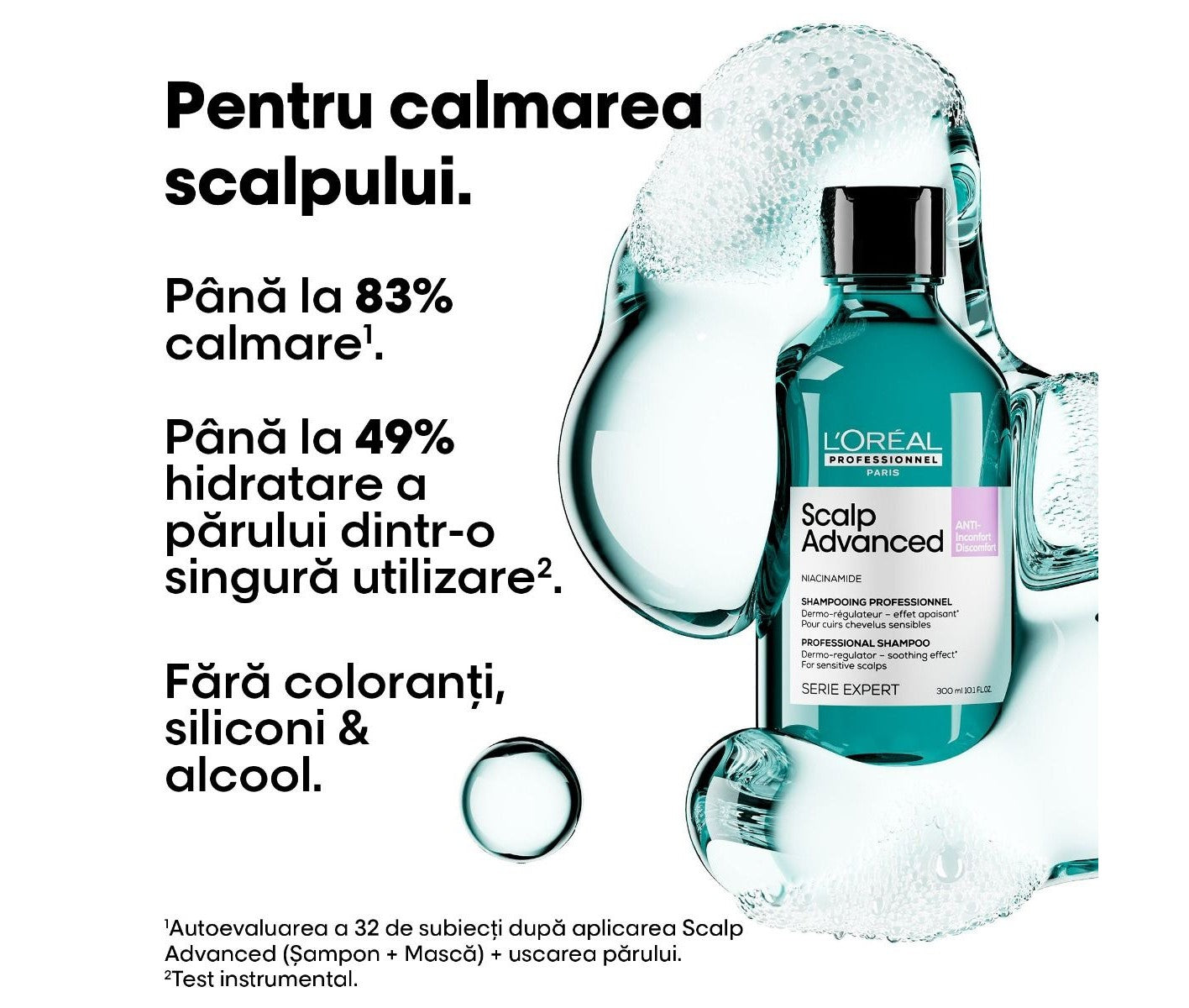 Sampon pentru scalp sensibil L’Oreal Professionnel Serie Expert Scalp Advanced, cu niacinamide 300ml