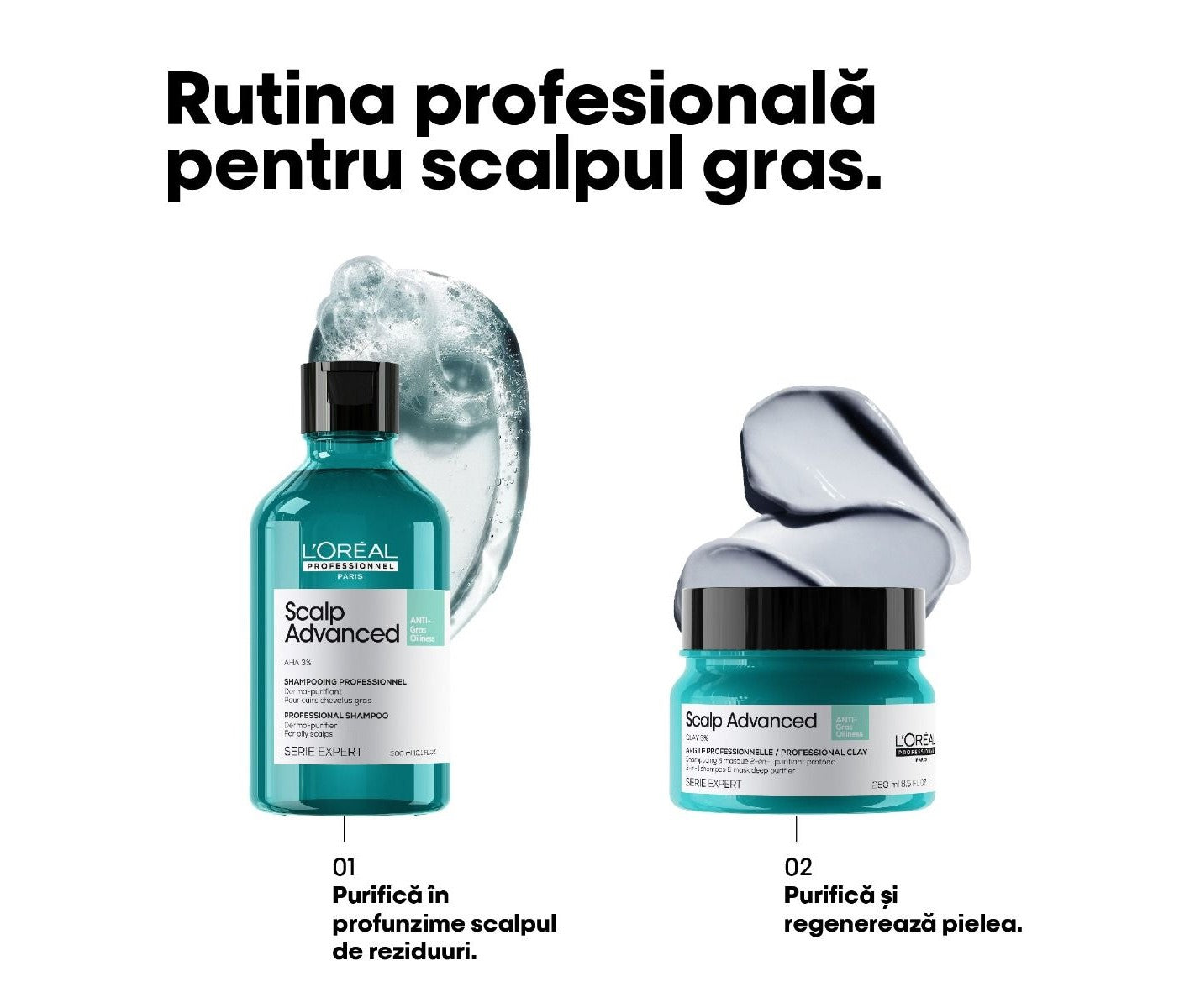 Sampon L’Oreal Professionnel Serie Expert Scalp Advanced pentru scalp gras 300ml