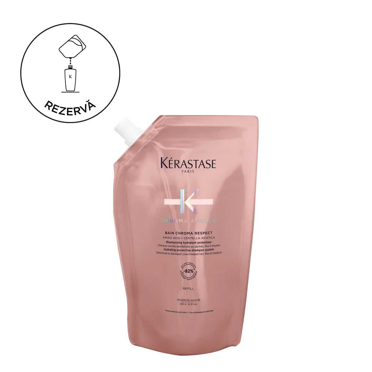 Rezervă șampon hidratant pentru păr vopsit - Kerastase Bain Chroma Respect, 500ml