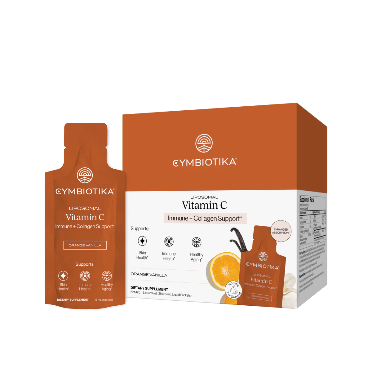 Vitamina C Liposomal 1000mg Cymbiotika Aromă Citrus Vanilla 28X15ml