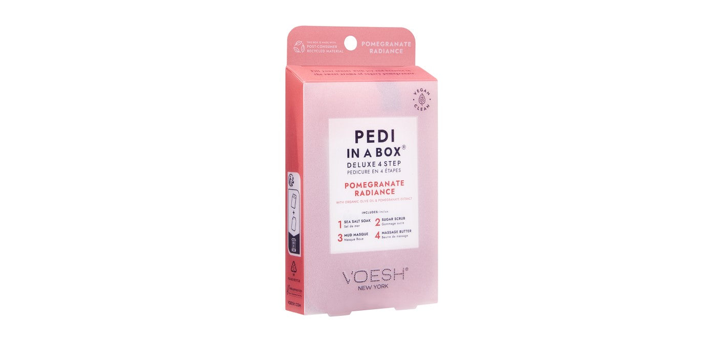 Voesh New York Pedi in a Box Deluxe 4 Step Pomegranate Radiance